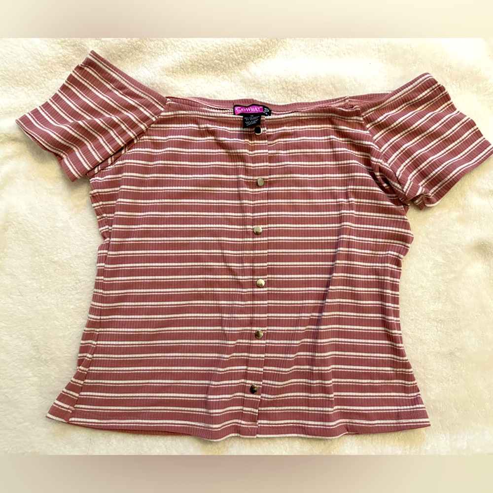 Pink striped  shirt